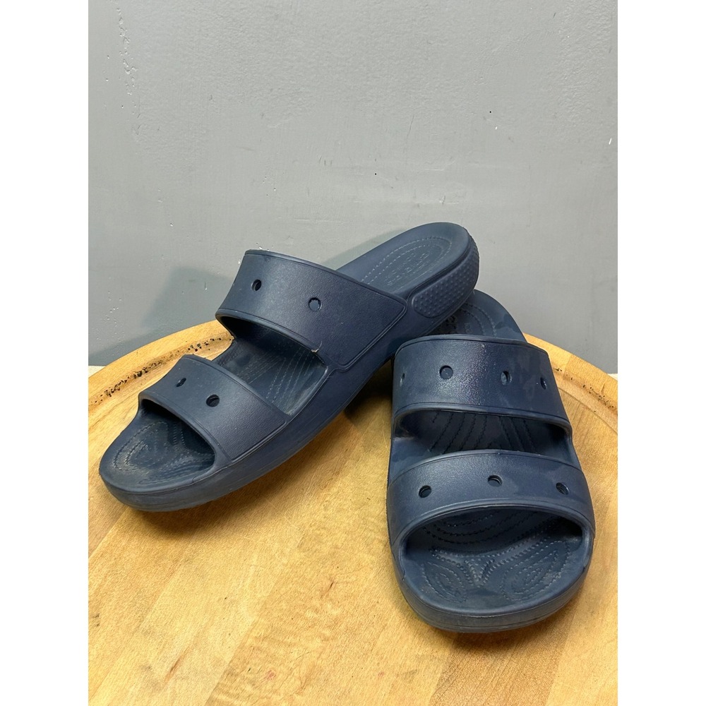 Crocs Sandals Mens 13 Slip‎ On Blue Classic Slide Dual Strap Lightweight Comfort